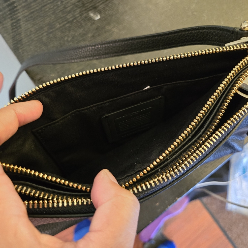 Coach Black Leather Crossbody Bag - Picture 6 of 9